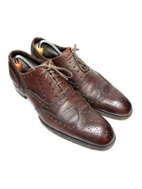 Tom Ford Dark Brown Wingtip Brogue Dress Shoes | 10.5